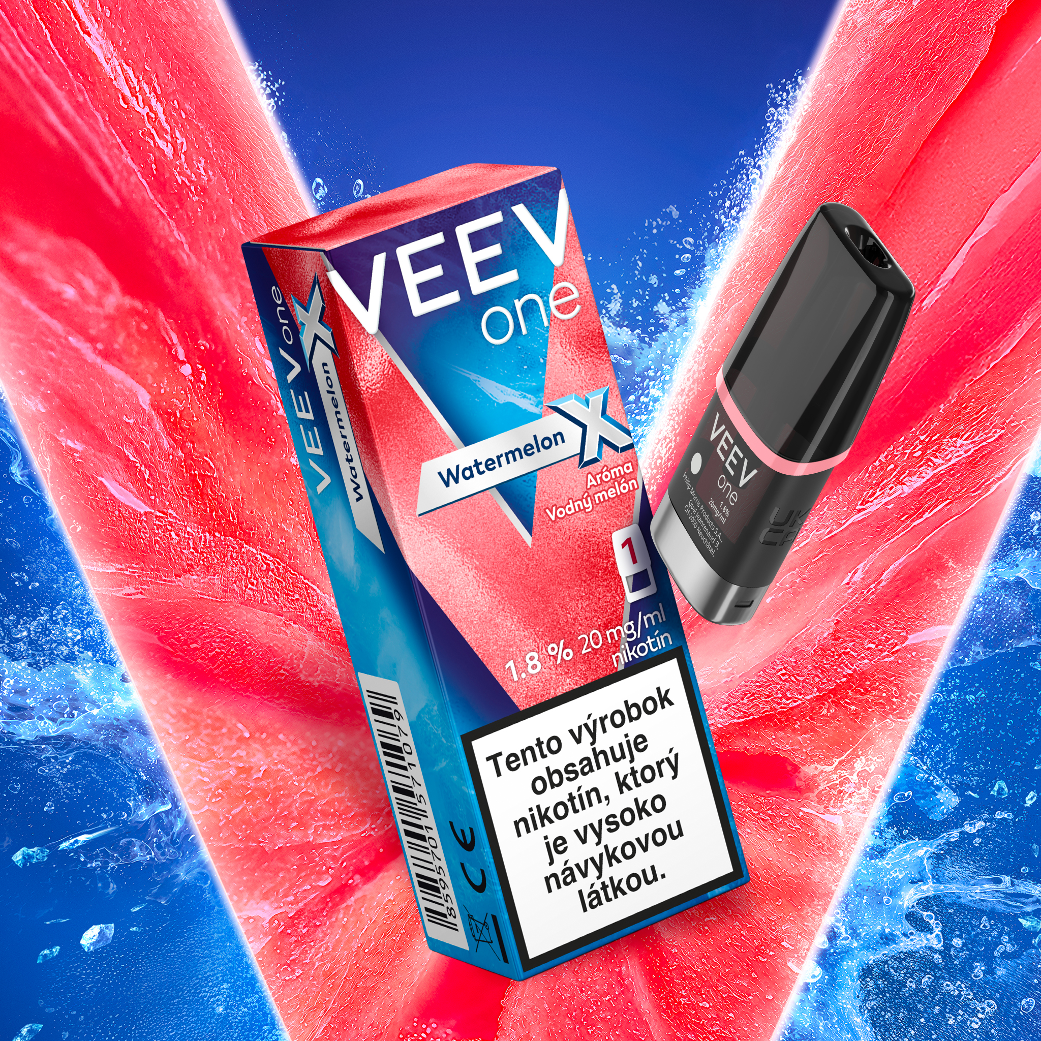 VEEV ONE NÁPLŇ WATERMELON X (krabička) (Watermelon X)