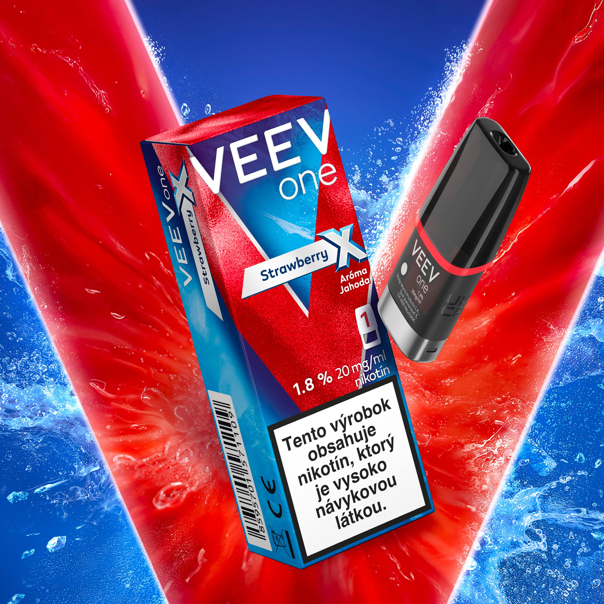 VEEV ONE NÁPLŇ STRAWBERRY X (krabička) (Strawberry X)